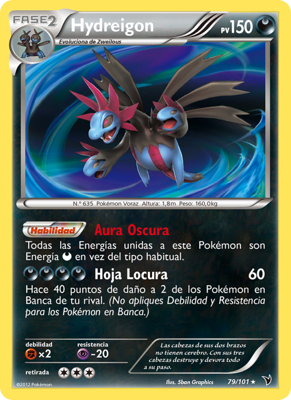 Hydreigon 79 — Noble Victories (Spanish Pokémon TCG card)