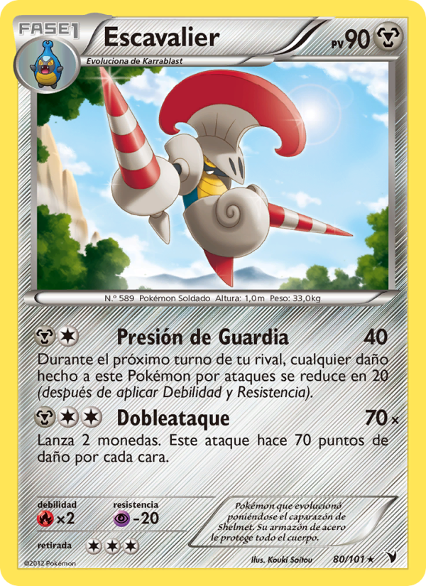 Escavalier 80 — Noble Victories (Spanish Pokémon TCG card)