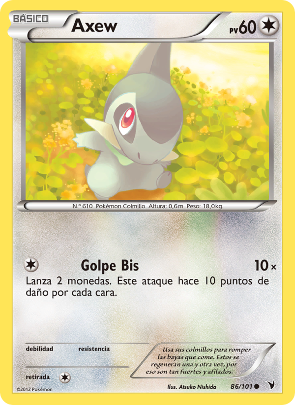 Axew 86 — Noble Victories (Spanish Pokémon TCG card)