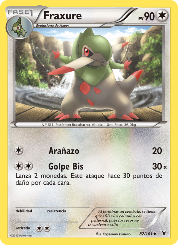 Fraxure 87 — Noble Victories (Spanish Pokémon TCG card)