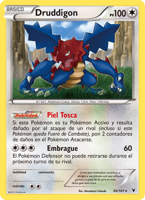 Druddigon 89 — Noble Victories (Spanish Pokémon TCG card)