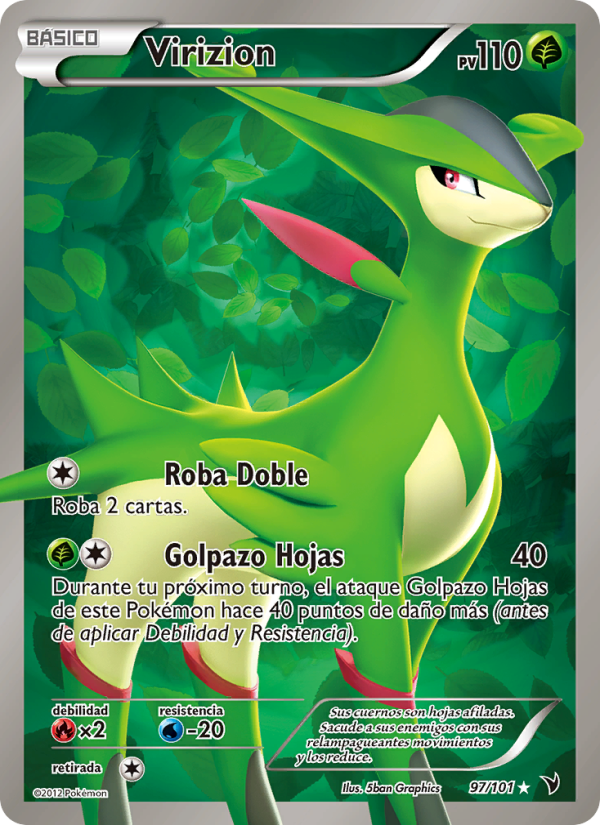 Virizion 97 — Noble Victories (Spanish Pokémon TCG card)