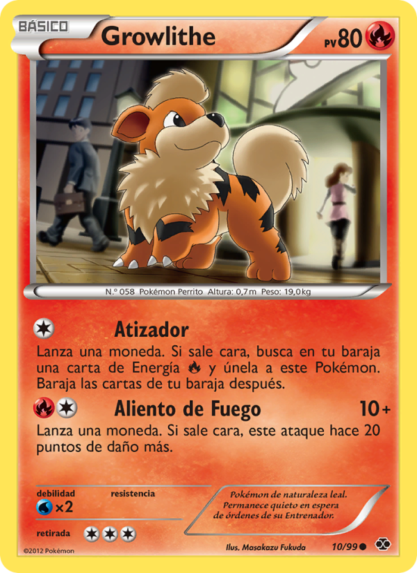 Growlithe 10 — Next Destinies (Spanish Pokémon TCG card)