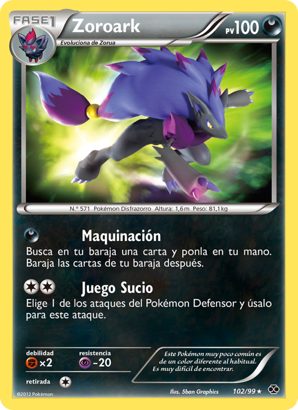 Zoroark 102 — Next Destinies (Spanish Pokémon TCG card)