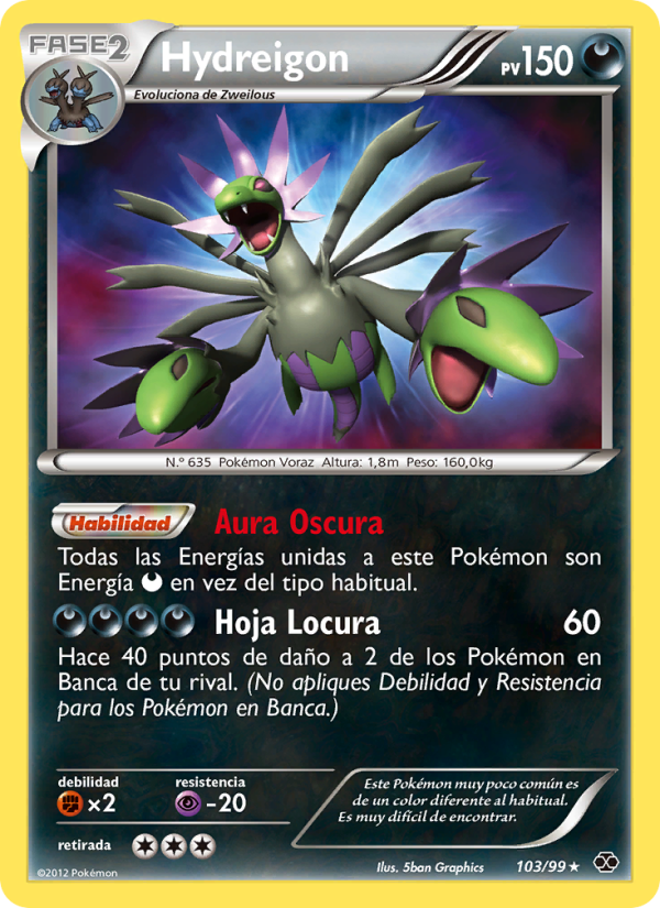 Hydreigon 103 — Next Destinies (Spanish Pokémon TCG card)