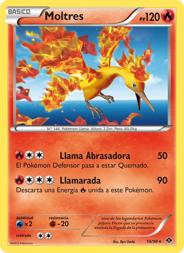 Moltres 14 — Next Destinies (Spanish Pokémon TCG card)