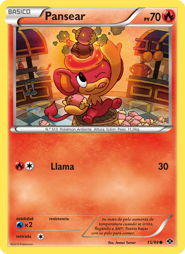 Pansear 15 — Next Destinies (Spanish Pokémon TCG card)