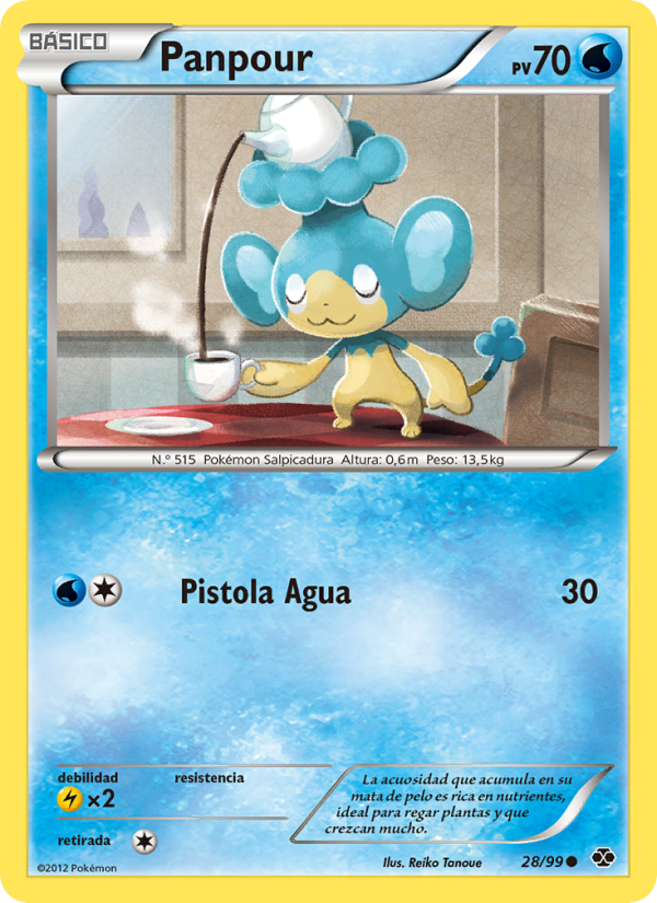 Panpour 28 — Next Destinies (Spanish Pokémon TCG card)