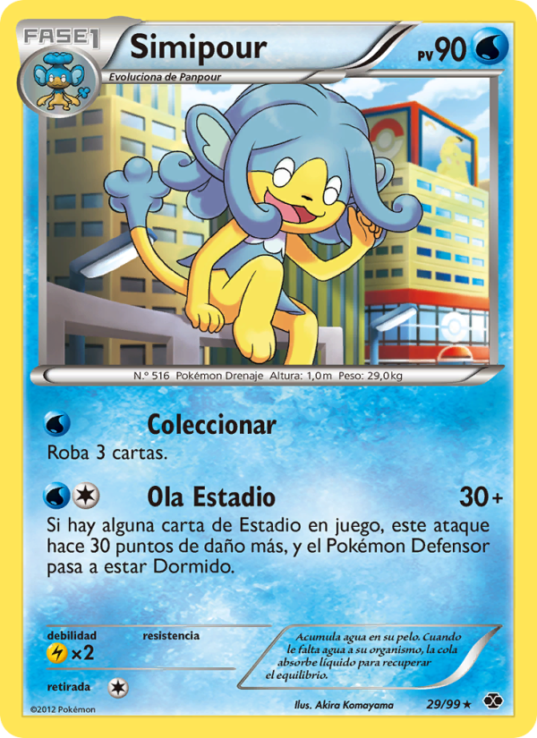 Simipour 29 — Next Destinies (Spanish Pokémon TCG card)