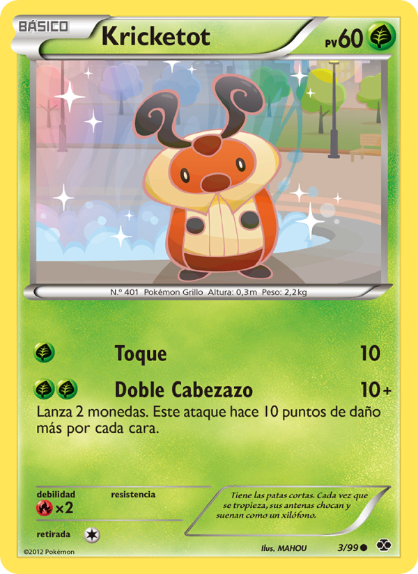 Kricketot 3 — Next Destinies (Spanish Pokémon TCG card)