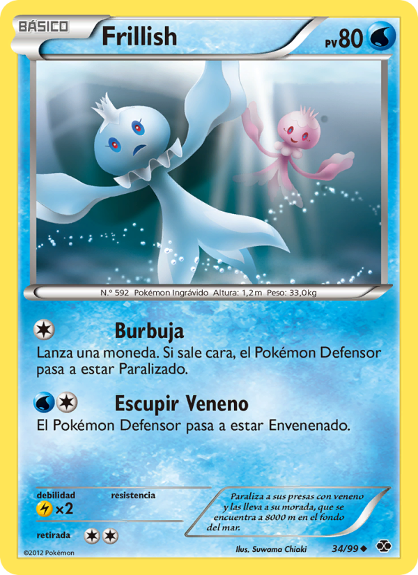 Frillish 34 — Next Destinies (Spanish Pokémon TCG card)