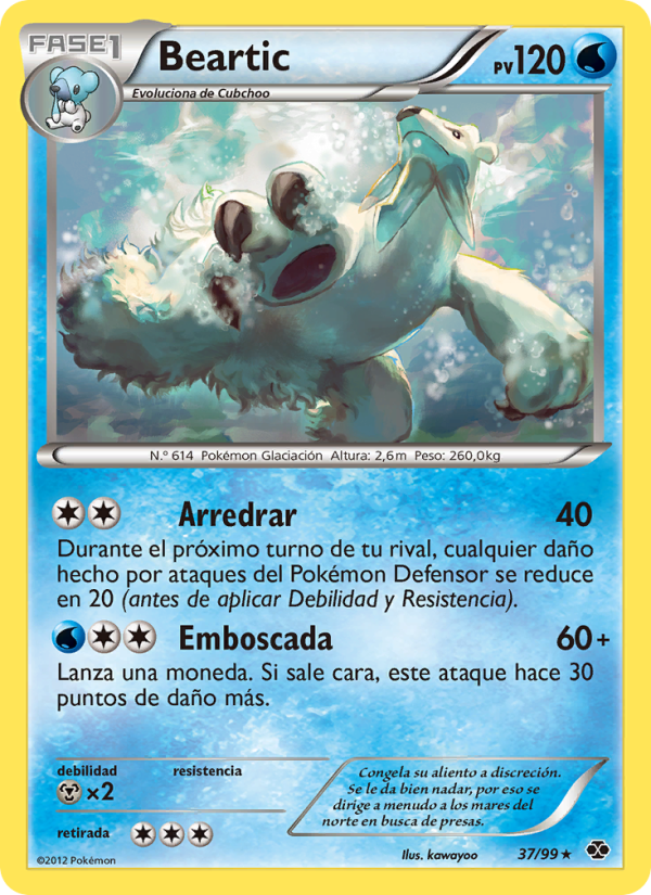 Beartic 37 — Next Destinies (Spanish Pokémon TCG card)