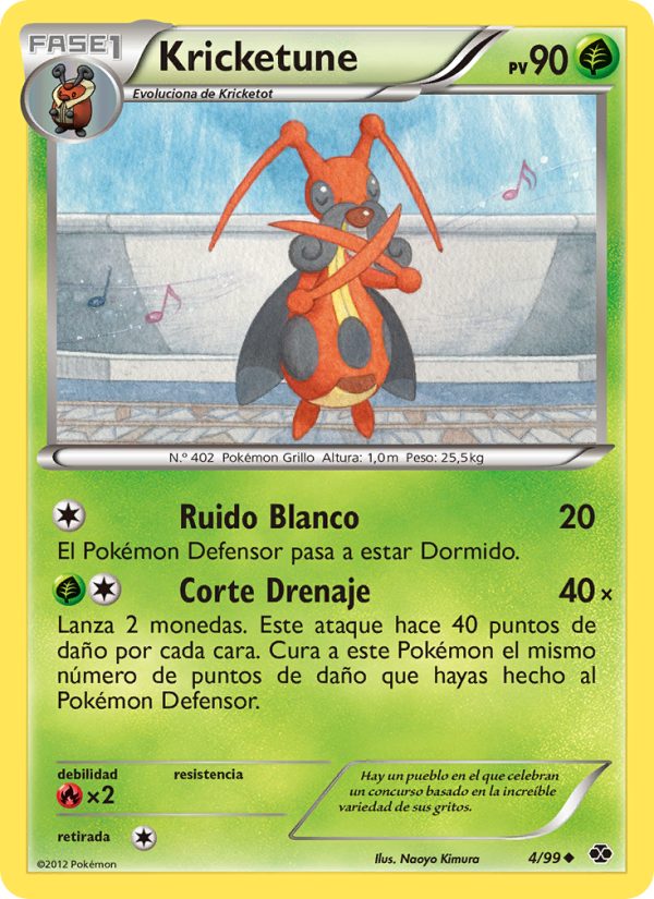 Kricketune 4 — Next Destinies (Spanish Pokémon TCG card)