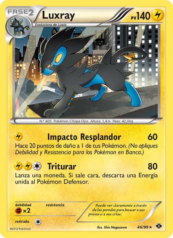 Luxray 46 — Next Destinies (Spanish Pokémon TCG card)