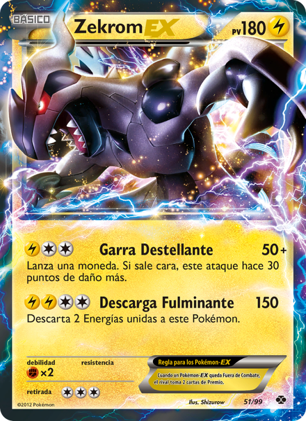 Zekrom-EX 51 — Next Destinies (Spanish Pokémon TCG card)