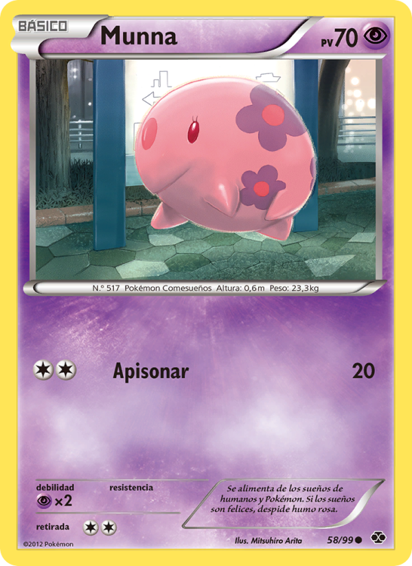 Munna 58 — Next Destinies (Spanish Pokémon TCG card)