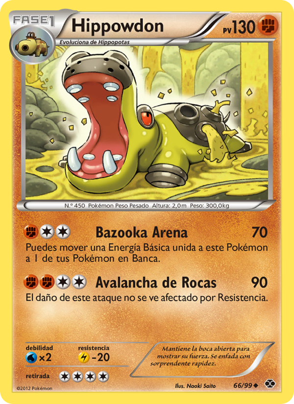 Hippowdon 66 — Next Destinies (Spanish Pokémon TCG card)