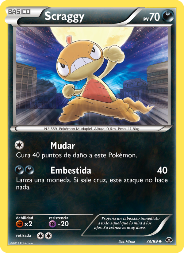 Scraggy 73 — Next Destinies (Spanish Pokémon TCG card)
