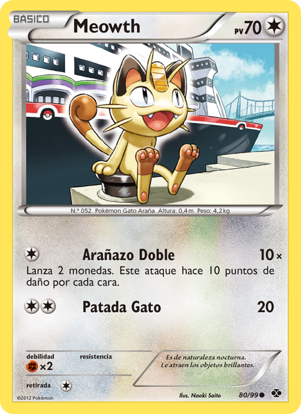 Meowth 80 — Next Destinies (Spanish Pokémon TCG card)