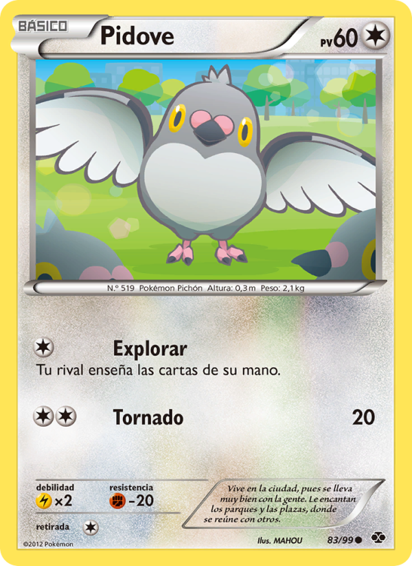 Pidove 83 — Next Destinies (Spanish Pokémon TCG card)