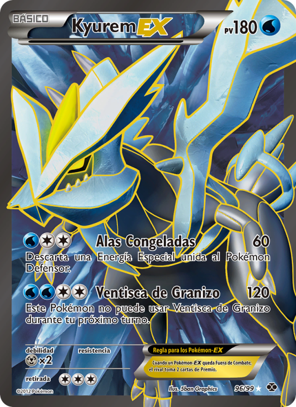Kyurem-EX 96 — Next Destinies (Spanish Pokémon TCG card)