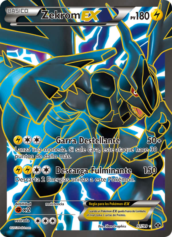 Zekrom-EX 97 — Next Destinies (Spanish Pokémon TCG card)