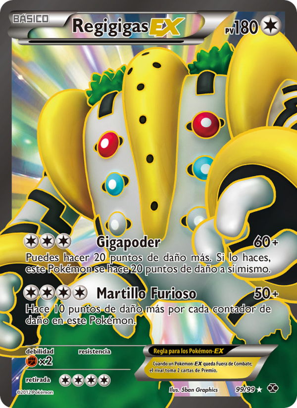 Regigigas-EX 99 — Next Destinies (Spanish Pokémon TCG card)