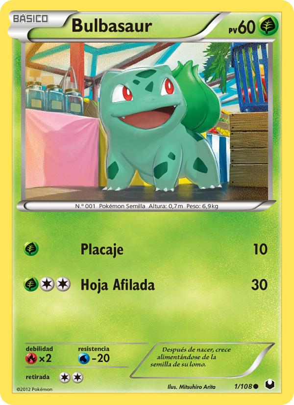Bulbasaur 1 — Dark Explorers (Spanish Pokémon TCG card)