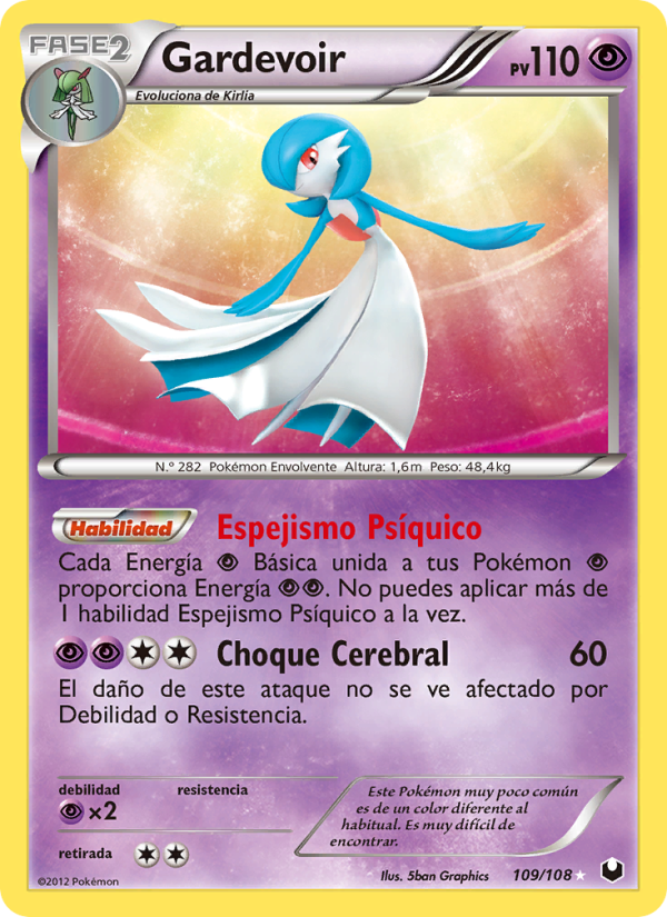 Gardevoir 109 — Dark Explorers (Spanish Pokémon TCG card)