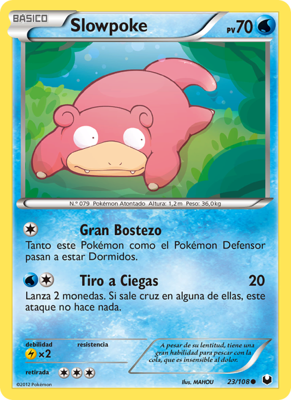 Slowpoke 23 — Dark Explorers (Spanish Pokémon TCG card)