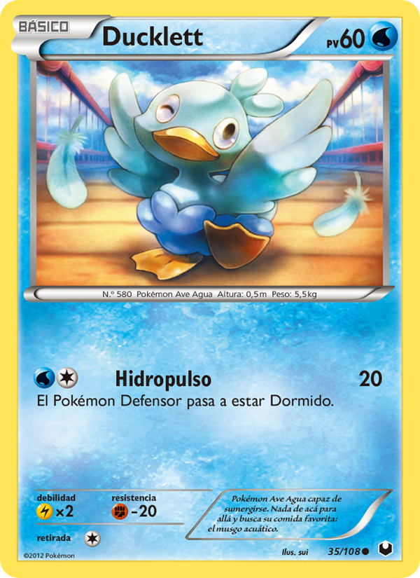 Ducklett 35 — Dark Explorers (Spanish Pokémon TCG card)