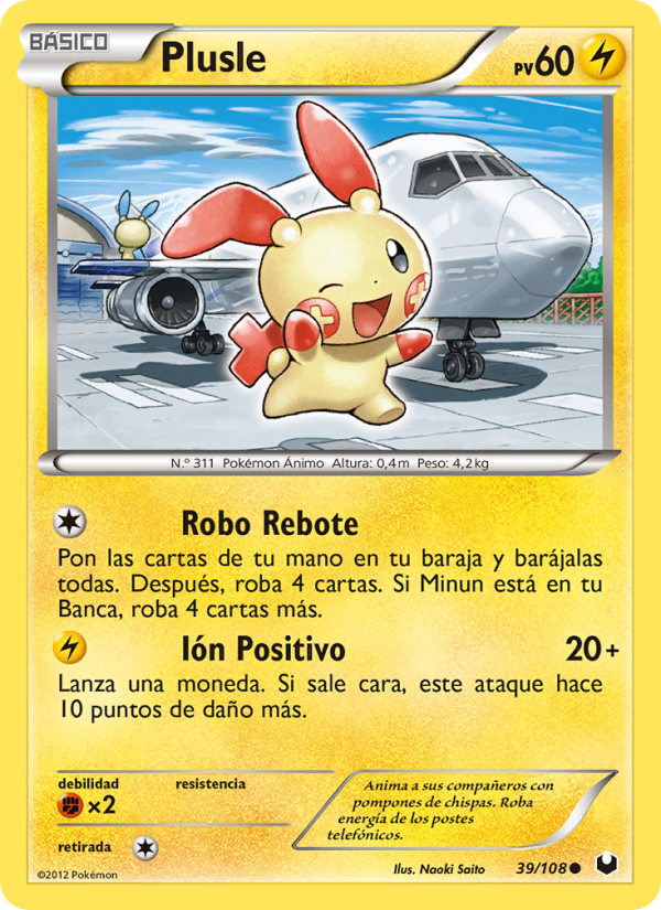 Plusle 39 — Dark Explorers (Spanish Pokémon TCG card)