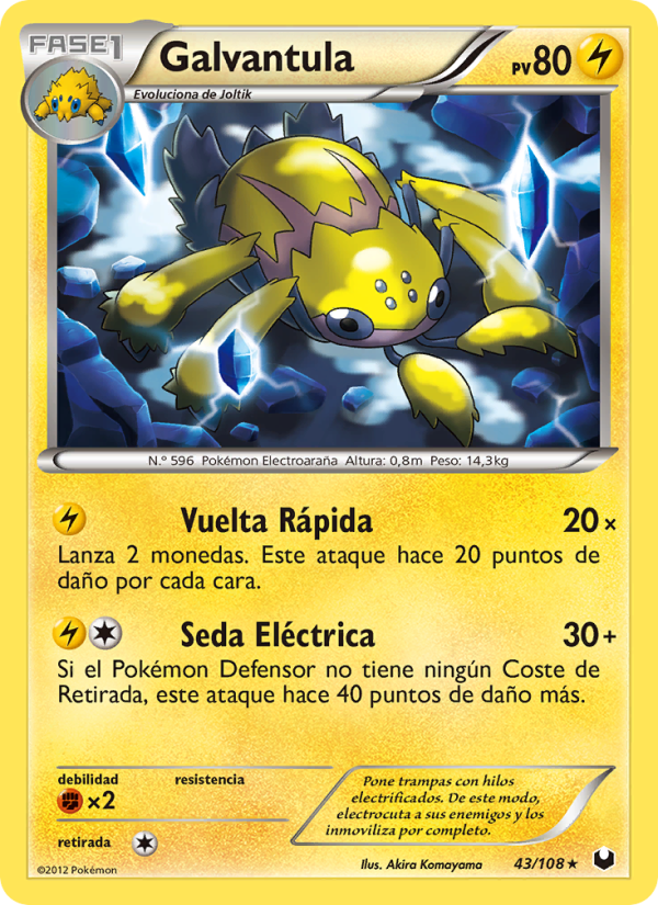 Galvantula 43 — Dark Explorers (Spanish Pokémon TCG card)