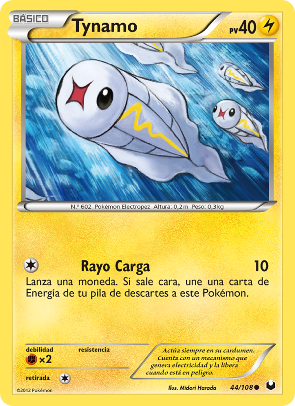 Tynamo 44 — Dark Explorers (Spanish Pokémon TCG card)