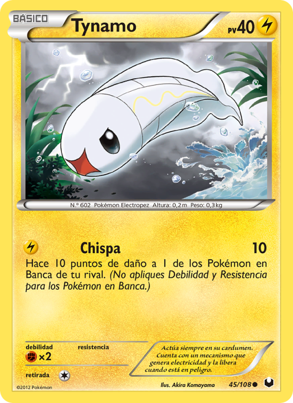 Tynamo 45 — Dark Explorers (Spanish Pokémon TCG card)