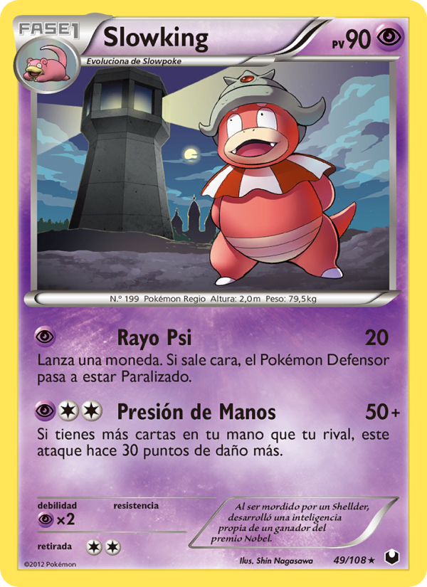 Slowking 49 — Dark Explorers (Spanish Pokémon TCG card)