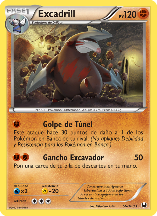 Excadrill 56 — Dark Explorers (Spanish Pokémon TCG card)