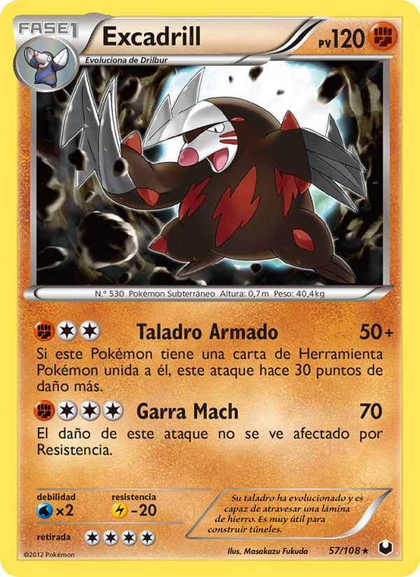 Excadrill 57 — Dark Explorers (Spanish Pokémon TCG card)