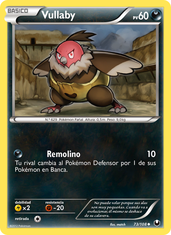 Vullaby 73 — Dark Explorers (Spanish Pokémon TCG card)