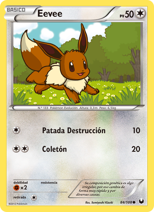 Eevee 84 — Dark Explorers (Spanish Pokémon TCG card)