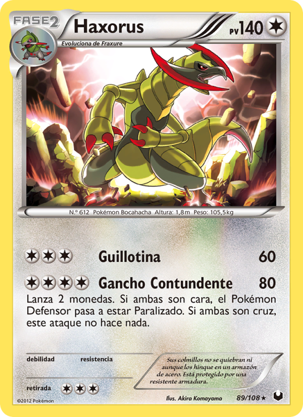 Haxorus 89 — Dark Explorers (Spanish Pokémon TCG card)