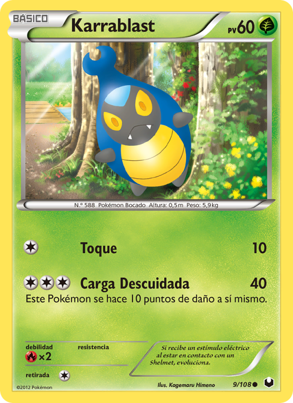 Karrablast 9 — Dark Explorers (Spanish Pokémon TCG card)