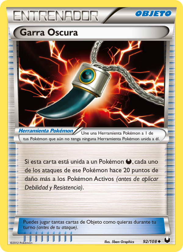Garra Oscura 92 — Dark Explorers (Spanish Pokémon TCG card)