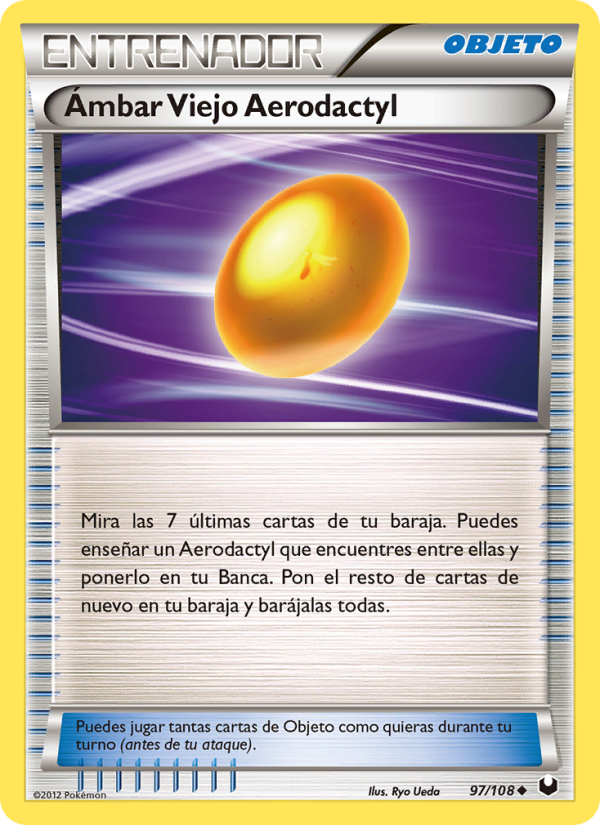 Ámbar Viejo Aerodactyl 97 — Dark Explorers (Spanish Pokémon TCG card)