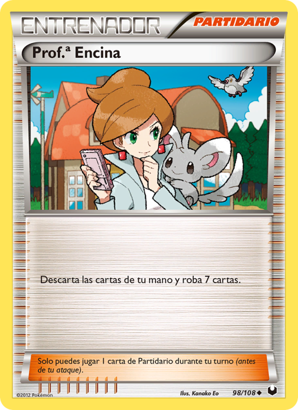 Prof.ª Encina 98 — Dark Explorers (Spanish Pokémon TCG card)