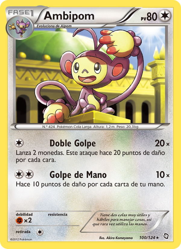 Ambipom 100 — Dragons Exalted (Spanish Pokémon TCG card)