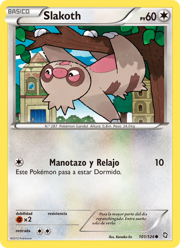 Slakoth 101 — Dragons Exalted (Spanish Pokémon TCG card)