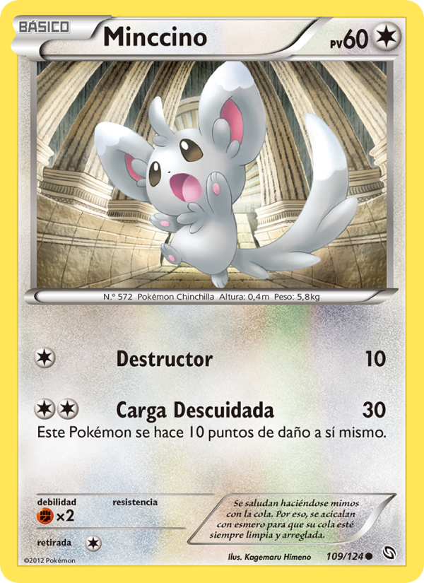 Minccino 109 — Dragons Exalted (Spanish Pokémon TCG card)