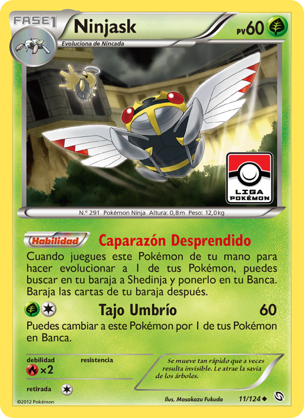 Ninjask 11 — Dragons Exalted (Spanish Pokémon TCG card)