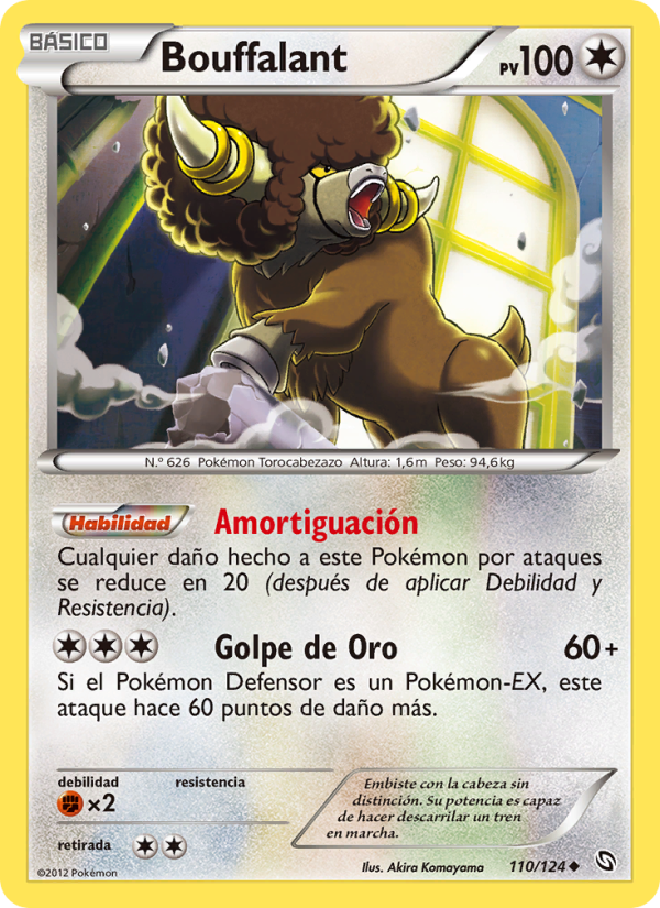 Bouffalant 110 — Dragons Exalted (Spanish Pokémon TCG card)